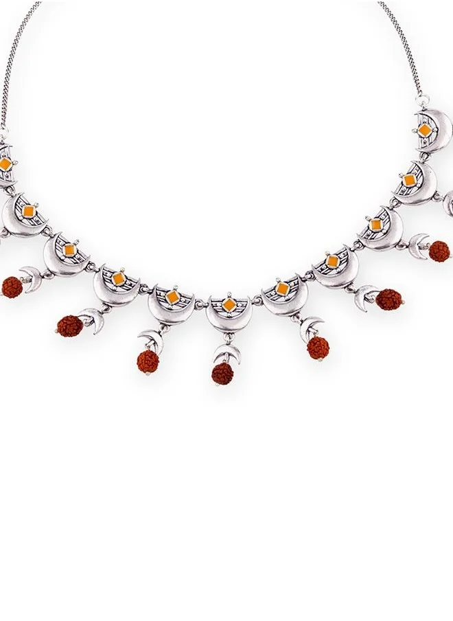 فويلا Aham Brahmasmi Rudraksha Beads Adorned Necklace
