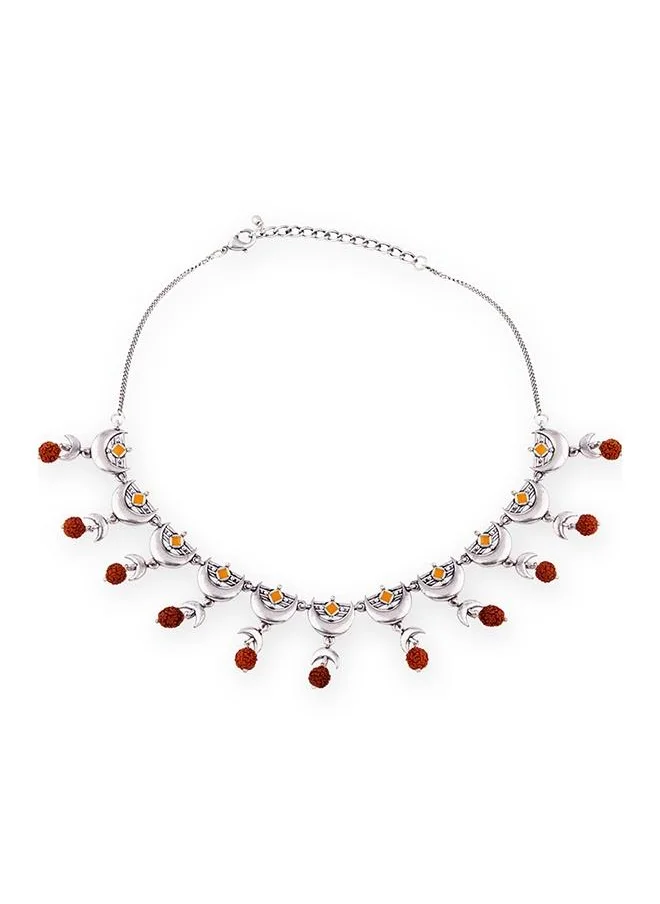 فويلا Aham Brahmasmi Rudraksha Beads Adorned Necklace