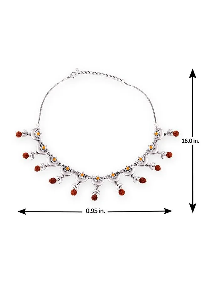 فويلا Aham Brahmasmi Rudraksha Beads Adorned Necklace