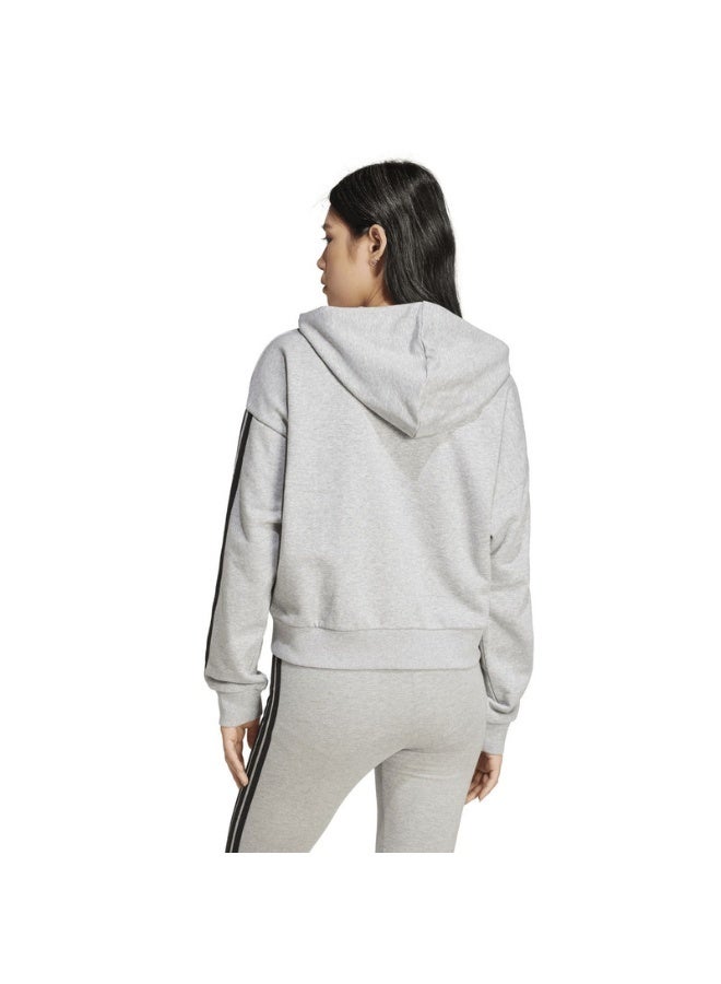 adidas Originals essentials 3-stripes french terry full zip women hooded track top - Image 3