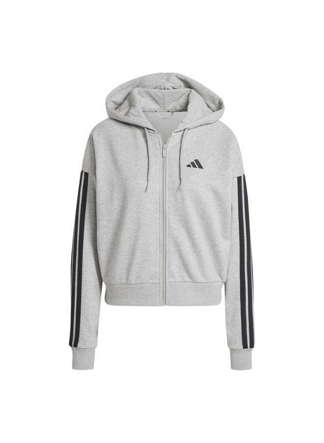 adidas Originals essentials 3-stripes french terry full zip women hooded track top - Image 1