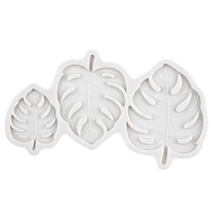 RFGHAC Fan Leaf Silicone Mold Tropical Leaves Mold Palm Leaf Mold Monstera Leaf Chocolate Fondant Mold For Cake Decoration Cupcake Topper Candy Polymer Clay Gum Paste Set Of 5 - Image 4