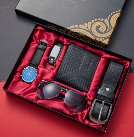 Mens Watch and Accessories Gift Set All black suit  - Image 1