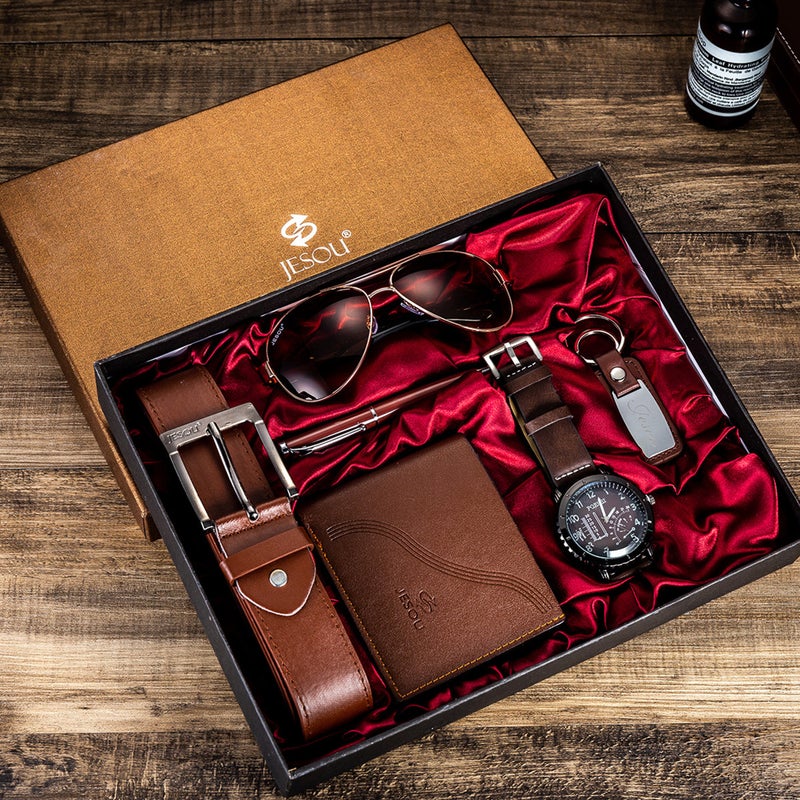 Mens Watch and Accessories Gift Set All black suit  - Image 3