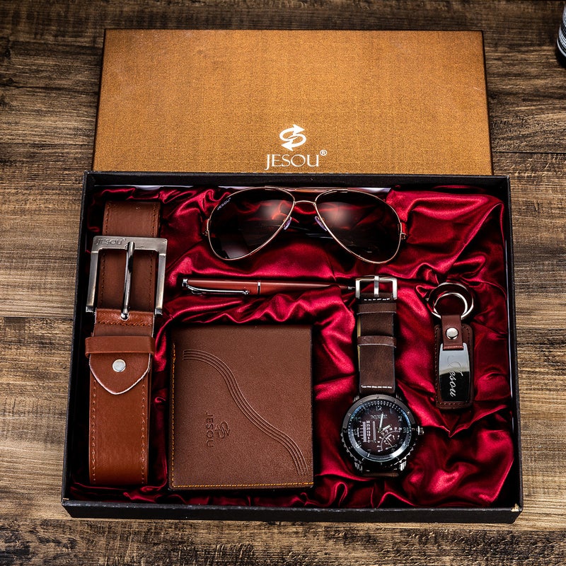 Mens Watch and Accessories Gift Set All black suit  - Image 2