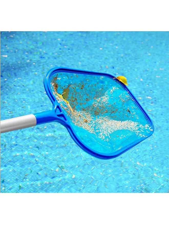 شبكة تنظيف حوض السباحة، شبكة تنظيف حوض سباحة مع عمود تلسكوبي من الألومنيوم قابل للتعديل بخمسة أقسام، شبكة تنظيف دقيقة فعالة، شبكة تنظيف أوراق الشجر لتنظيف البركة بسرعة، السباحة - Image 2