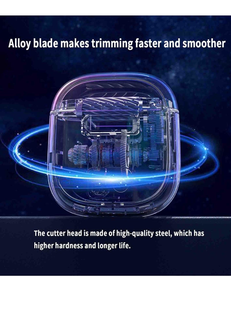 Excefore Electric Nail Clippers Set for Men, Portable Automatic Electric Toenail Clippers for Thick Nails, Silent Fingernail Clippers with Light, Rechargeable Type-C, 65x74mm, White, Ideal for Women and Adults - Image 5