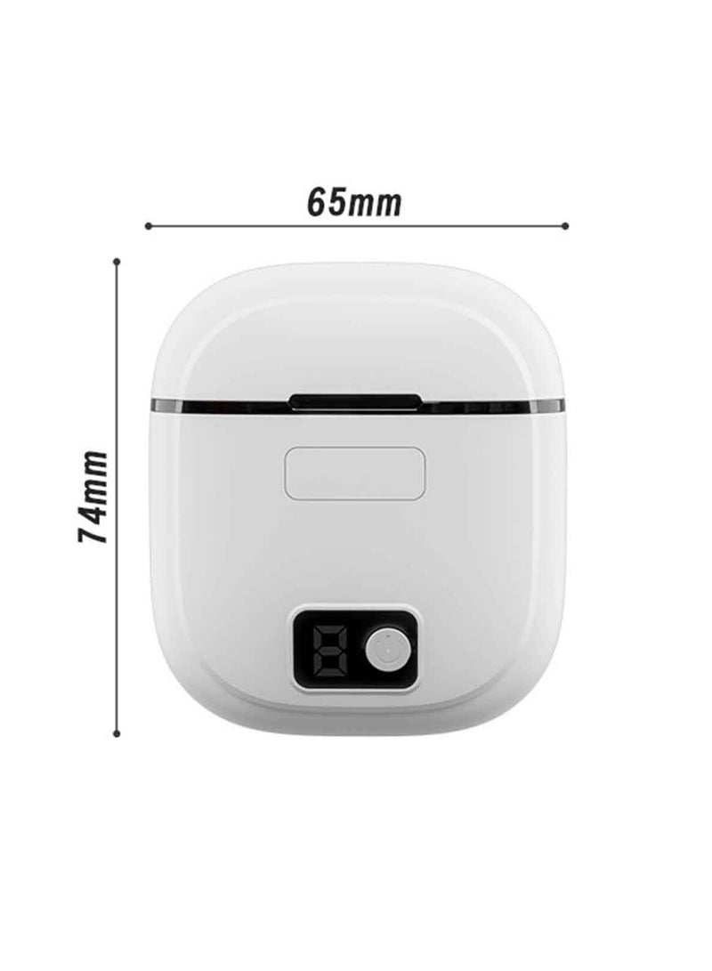 Excefore Electric Nail Clippers Set for Men, Portable Automatic Electric Toenail Clippers for Thick Nails, Silent Fingernail Clippers with Light, Rechargeable Type-C, 65x74mm, White, Ideal for Women and Adults - Image 2