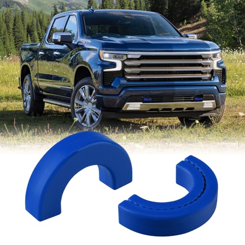 TECHPICCO Tow Hook Covers Fit for Chevy Silverado 1500 2007-2026/GMC Sierra 1500 2007-2018, Customized Car Tow Hooks Compatible with Chevrolet Silverado 1500 Accessories 2007-2025 (Dark Blue) - Image 1