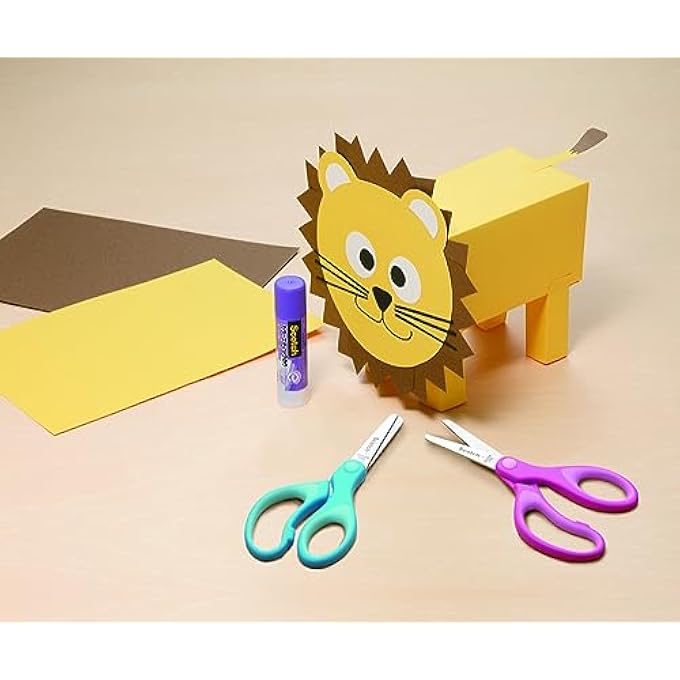 Scotch  KIDS SCISSORS 5 IN (12CM), 1 SCISSOR/PACK | ASSORTED COLORS | STAINLESS STEEL BLADES | BLUNT TIP | SAFE AND CHILDREN FRIENDLY | FOR PAPER AND HANDCRAFTING | FOR SCHOOL AND HOME | SCISSORS - Image 3