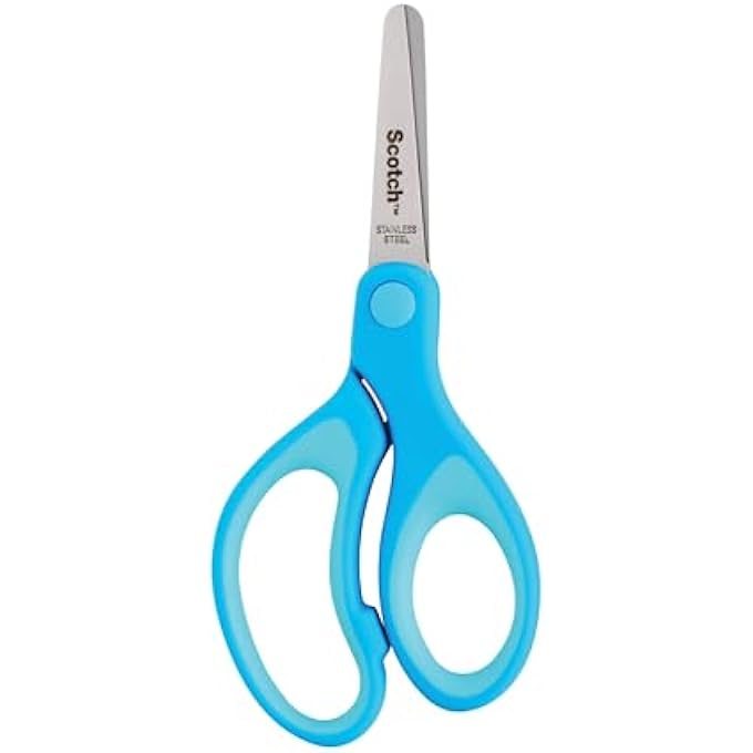 Scotch  KIDS SCISSORS 5 IN (12CM), 1 SCISSOR/PACK | ASSORTED COLORS | STAINLESS STEEL BLADES | BLUNT TIP | SAFE AND CHILDREN FRIENDLY | FOR PAPER AND HANDCRAFTING | FOR SCHOOL AND HOME | SCISSORS - Image 2