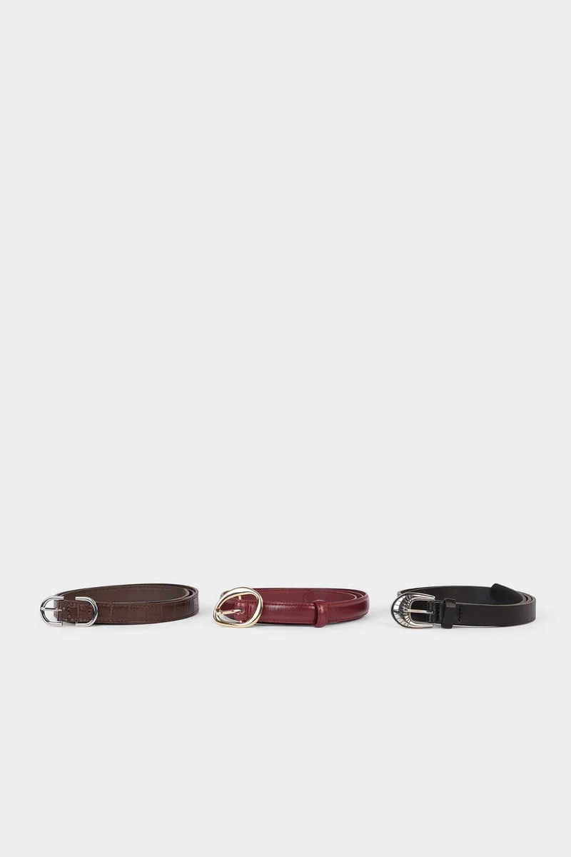 ديفاكتو Woman 3 piece Faux Leather Belt