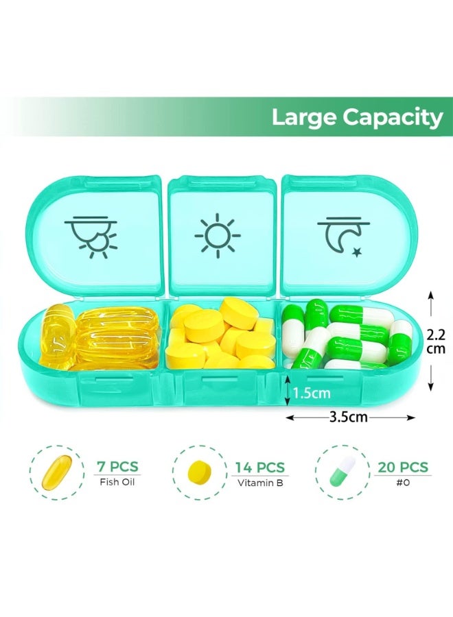 Dovva Pill Organizer 3 Times a Day, Weekly Pill Box, Portable Travel Pill Box 7 Day with 21 Compartments, Large Pill Holder for Storage Cod Liver Oil and Supplements, Vitamins - Image 2
