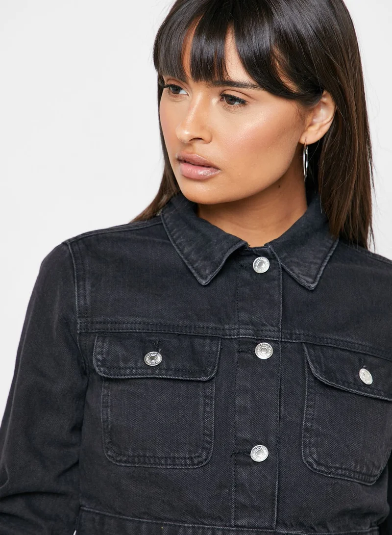 FOREVER 21 Cropped Denim Jacket