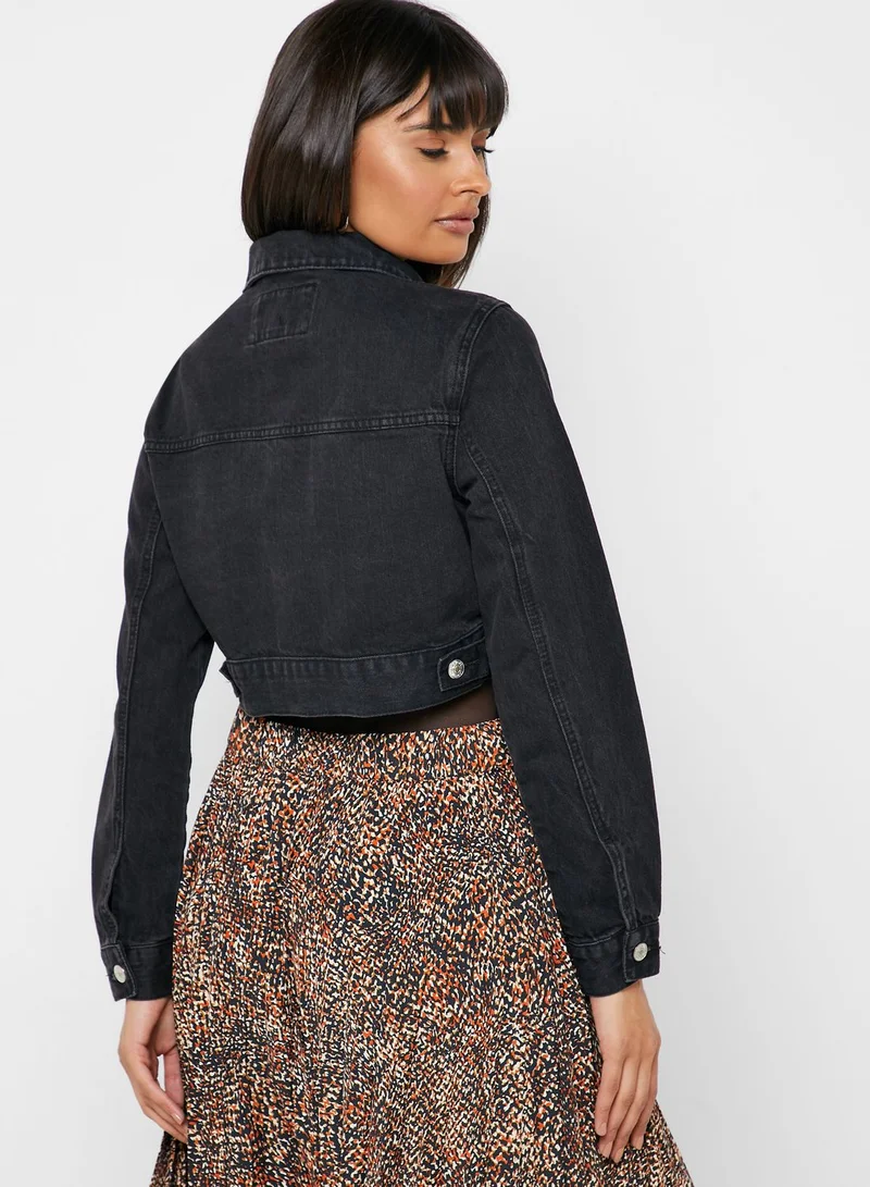 FOREVER 21 Cropped Denim Jacket