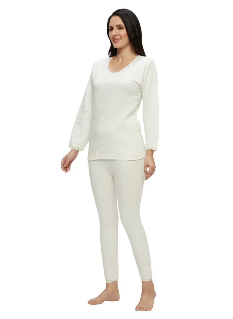 BYC WOMEN'S INNER FULL BODY THERMAL SET - IVORY