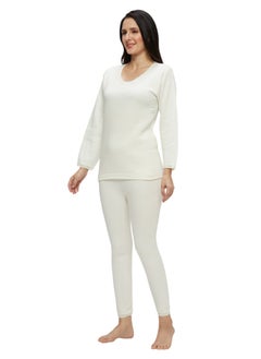 BYC WOMEN'S INNER FULL BODY THERMAL SET - IVORY  - Image 2