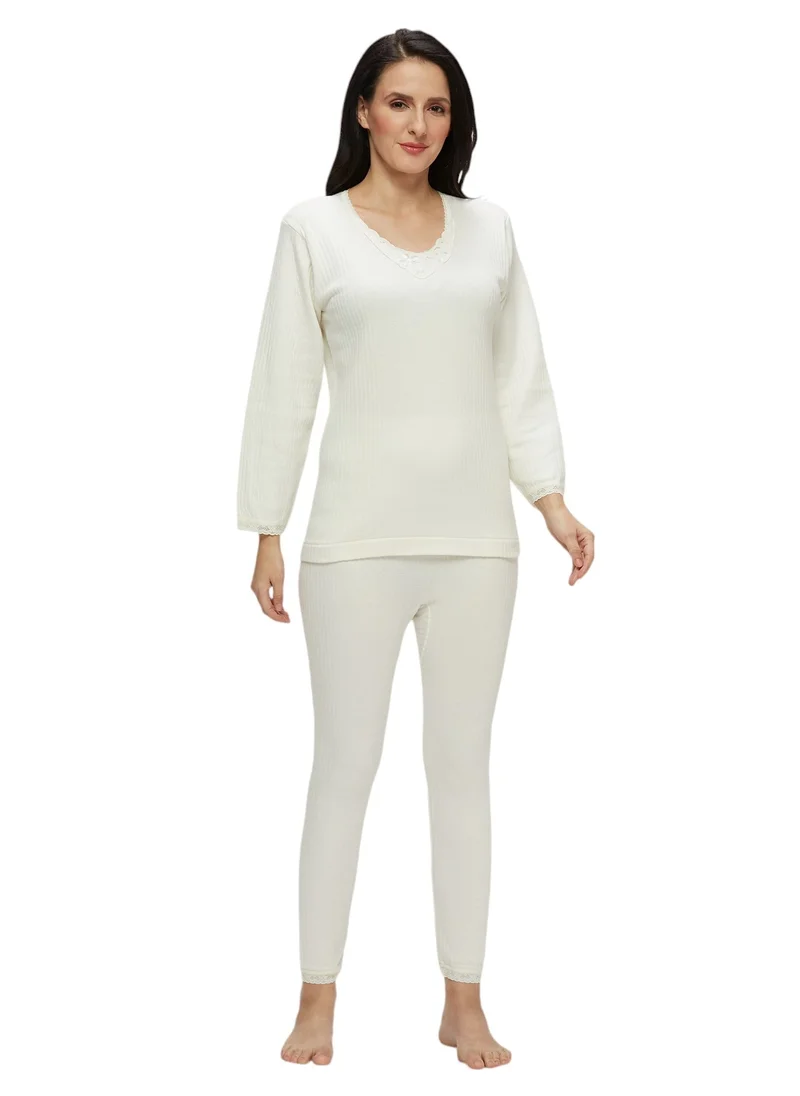 BYC WOMEN'S INNER FULL BODY THERMAL SET - IVORY