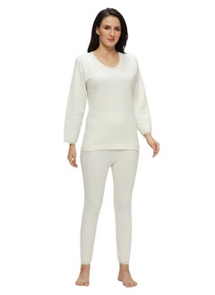 BYC WOMEN'S INNER FULL BODY THERMAL SET - IVORY  - Image 1
