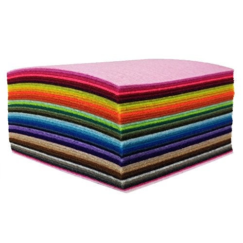 flic-flac 44PCS 4 x 4 inches (10 x10cm) Assorted Color Felt Fabric Sheets Patchwork Sewing DIY Craft 1mm Thick - Image 5
