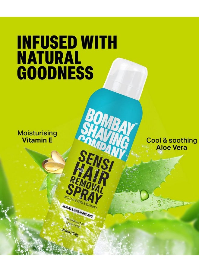 BOMBAY SHAVING COMPANY Bombay Shaving Company Sensi Hair Removal Spray - 200g | Pack of 2 | Painless & Irritation Free Spray (200 ml) | For Chest, Arms, Underarms & Legs | Pleasant Smell | Prime Exclusive |Hair Removal Cream Spray  - Image 3