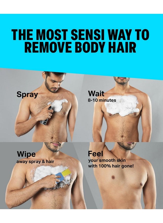 BOMBAY SHAVING COMPANY Bombay Shaving Company Sensi Hair Removal Spray - 200g | Pack of 2 | Painless & Irritation Free Spray (200 ml) | For Chest, Arms, Underarms & Legs | Pleasant Smell | Prime Exclusive |Hair Removal Cream Spray  - Image 4