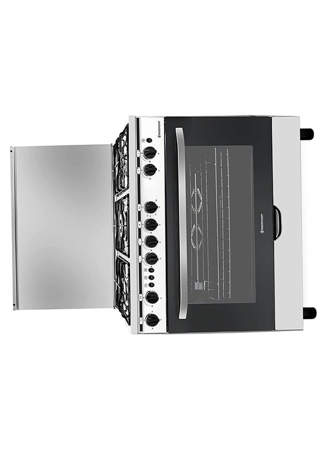 WESTPOINT 5 Burner Gas Cooker 90 x 60cm, Catalytic Cast Iron Grid, Full FFD Fan Assisted, Grill & Turnspit Functions, 1 year warranty WCE-9060HDFS Silver - Image 3