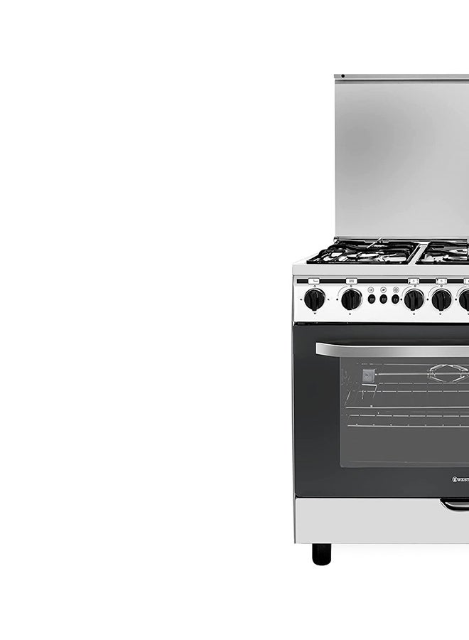 WESTPOINT 5 Burner Gas Cooker 90 x 60cm, Catalytic Cast Iron Grid, Full FFD Fan Assisted, Grill & Turnspit Functions, 1 year warranty WCE-9060HDFS Silver - Image 5