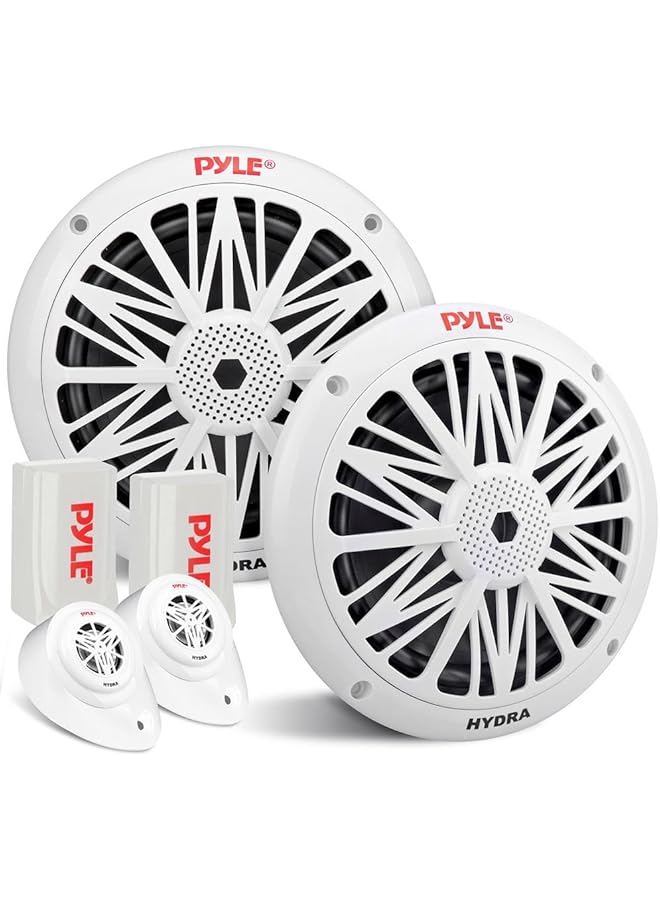 Pyle 200 Watt Marine Speaker System - Weather Resistant Dual 2 Way 6.5 Inch Outdoor Stereo Audio Sound Speakers W/ 85Hz-6Khz Frequency Response, Heavy Duty 8Oz Magnet Structure Plmr6Kw - Image 2