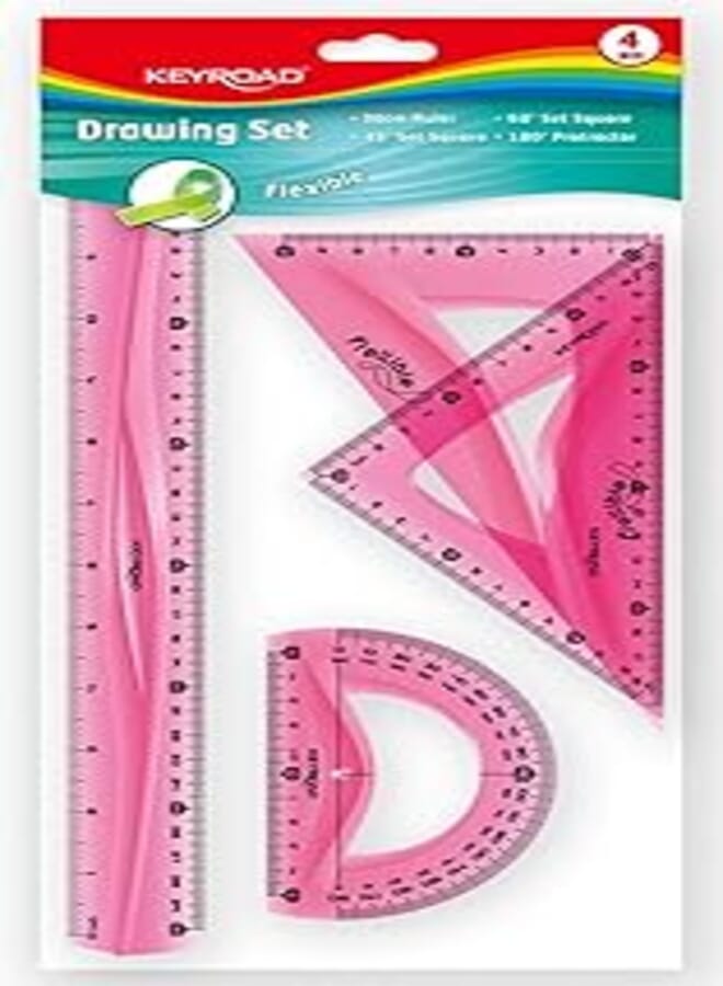 4pcs BIG flexible ruler set/OPP bag with header- KR971105