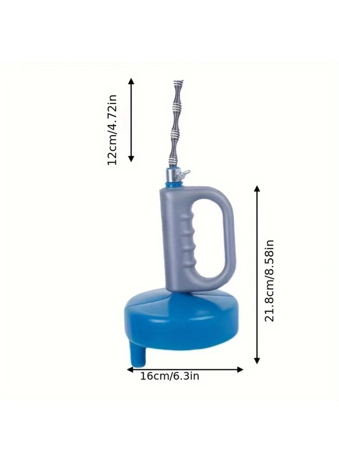 Blue Drain Auger 5m Uncharged Pipe Clog Remover for Kitchen Sink Toilet Plumbing Maintenance Snake - Image 2