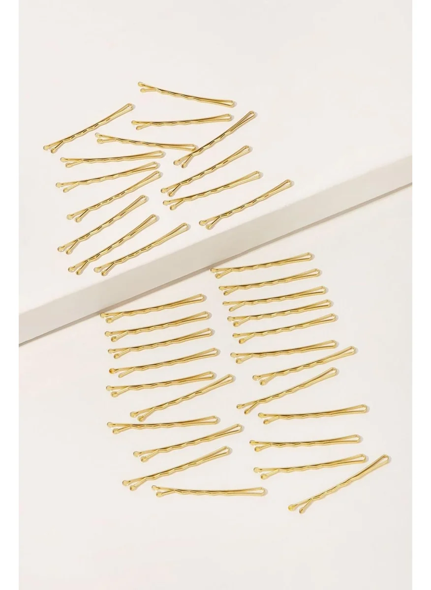 باهلس 100-Piece Gold Wire Hairpin Set