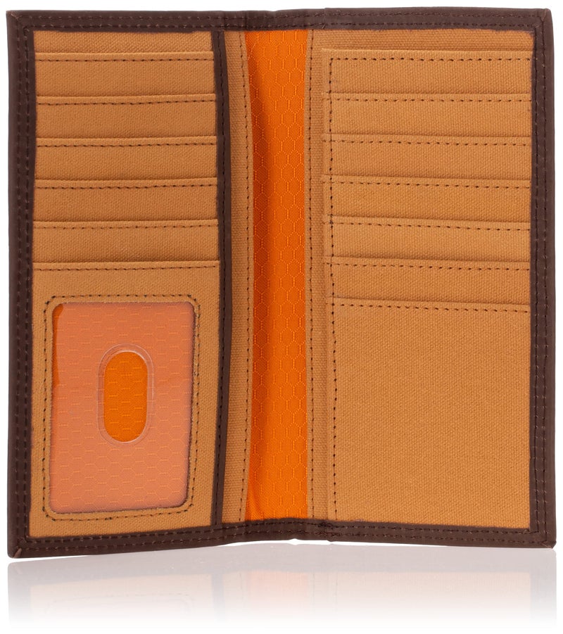 Timberland PRO Men's Rfid Leather Long Bifold Rodeo Wallet With Rfid, Dark Brown, One Size - Image 2