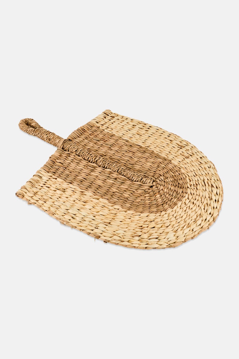 Muy Mucho Natural Handmade Fan Decoration, Beige - Image 3