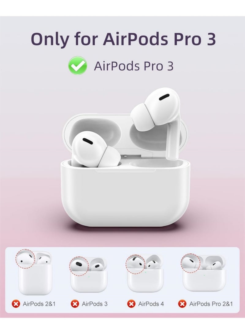 Adando Compatible with AirPods Pro 3 Case with Safety Lock, Soft TPU Transparent, Dustproof Charging Port and Stand Function for Airpods Pro 3 Cover (Clear) - Image 2