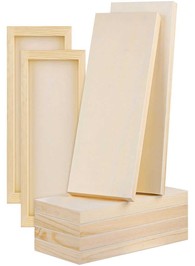 Aodaer 8 Pack Wood Panels 6 x 12 Inch Wooden Panels Canvas Unfinished Craft Wood Boards Panels for Art Crafts Acrylic and Oil Painting Pouring DIY Projects - Image 1