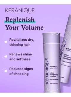 Keranique Hydrating Shampoo And Conditioner Set - Deep Hydration Hair Shampoo And Conditioner For Repairing Natural Moisture With Keratin - Sulfate-Free Intense Hydrator For Dry, Thin, Damaged Hair  - Image 4