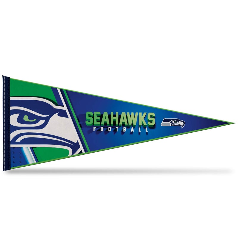 Rico Industries NFL Football Seattle Seahawks Primary 12" x 30" Felt Wall DÃ©cor Pennant - Great for Home/Bed Room/Man Cave DÃ©cor - Image 1