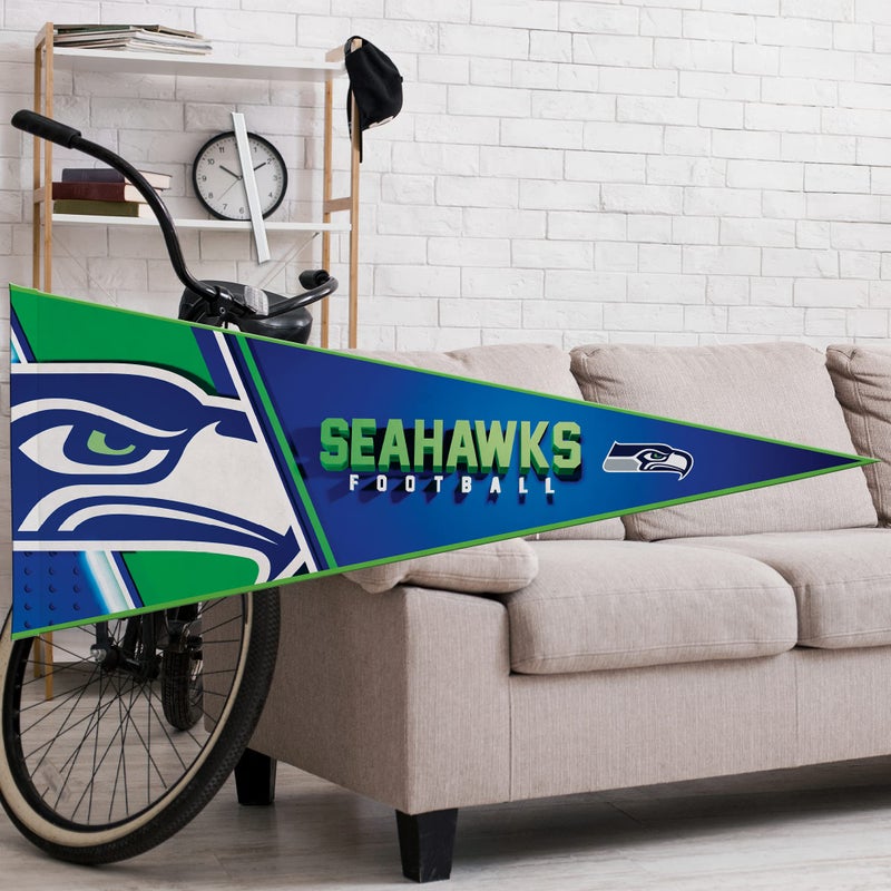 Rico Industries NFL Football Seattle Seahawks Primary 12" x 30" Felt Wall DÃ©cor Pennant - Great for Home/Bed Room/Man Cave DÃ©cor - Image 3
