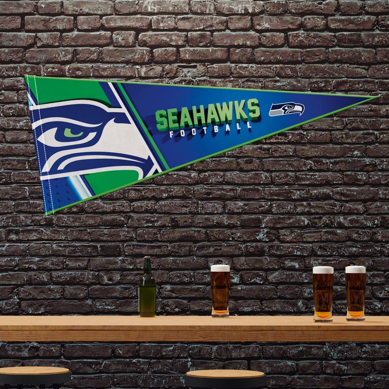 Rico Industries NFL Football Seattle Seahawks Primary 12" x 30" Felt Wall DÃ©cor Pennant - Great for Home/Bed Room/Man Cave DÃ©cor - Image 2