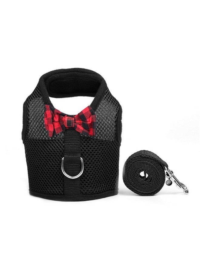 Rypet Animal Harness and Leash - Soft Mesh Pet Harness With Safe Bell, No Pull Comfort Padded Vest for Small Pet Black M - Image 2