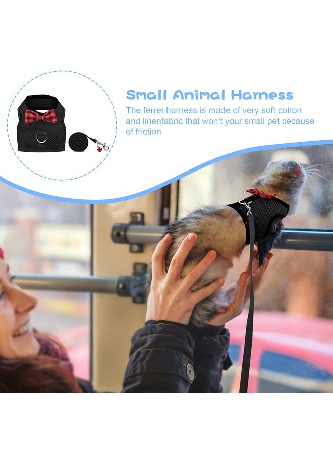 Rypet Animal Harness and Leash - Soft Mesh Pet Harness With Safe Bell, No Pull Comfort Padded Vest for Small Pet Black M - Image 5
