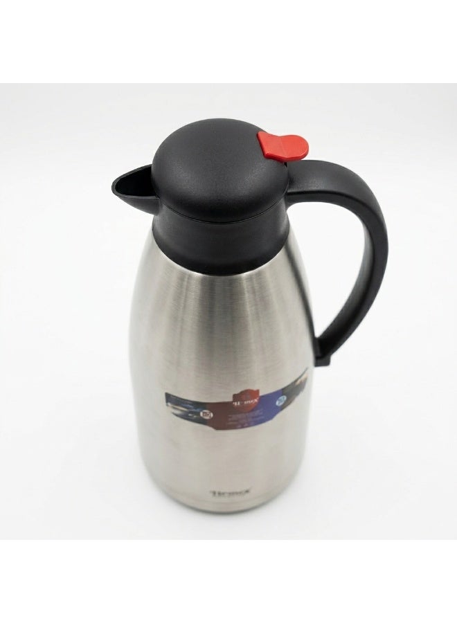 Homex Stainless Steel Tea Coffee Vacuum Flask Thermos Jug 2L, Double Wall Insulation Hot Cold Water/Tea/Coffee Flask BPA-Free Leak-Proof for Home Office Outdoor - Image 1