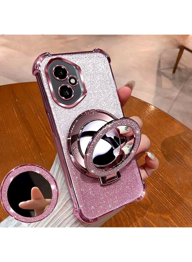 حافظة مغناطيسية لامعة لهاتف هونر 400 ， واقي عدسة الكاميرا ， حامل براق ， مرآة مكياج ， مرآة فاخرة متدرجة مقاومة للصدمات هونر 400 غطاء للنساء والفتيات هدية - Image 1