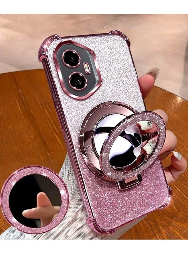 حافظة مغناطيسية لامعة لهاتف هونر 400 ， واقي عدسة الكاميرا ， حامل براق ， مرآة مكياج ， مرآة فاخرة متدرجة مقاومة للصدمات هونر 400 غطاء للنساء والفتيات هدية - Image 4