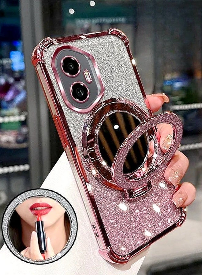 حافظة مغناطيسية لامعة لهاتف هونر 400 ， واقي عدسة الكاميرا ， حامل براق ， مرآة مكياج ， مرآة فاخرة متدرجة مقاومة للصدمات هونر 400 غطاء للنساء والفتيات هدية - Image 3