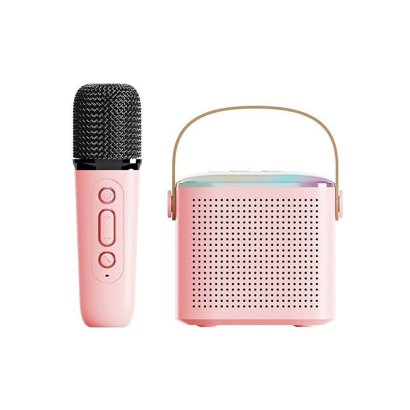 Cross-border supply Y1 Bluetooth audio wireless microphone home outdoor karaoke microphone KTV portable audio Pink Single Wheat