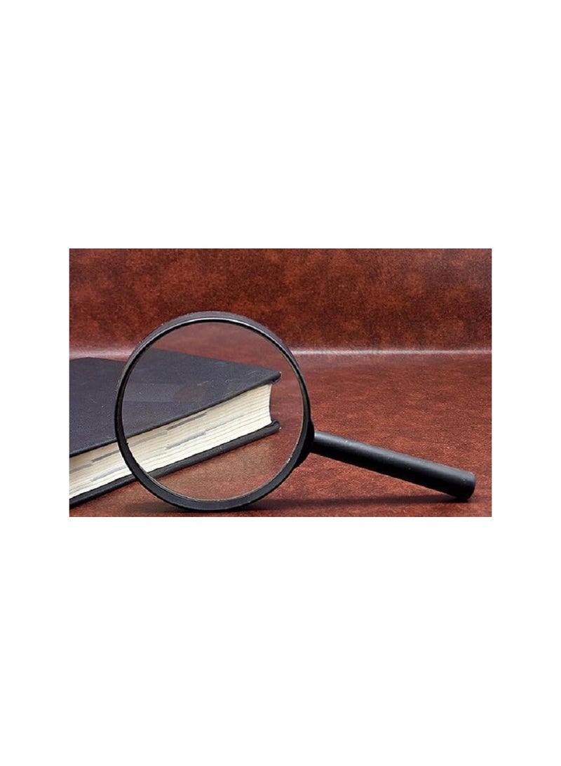 عدسة مكبرة شفافة 50 ملم بمقبض اسود من البلاستيك - Image 4