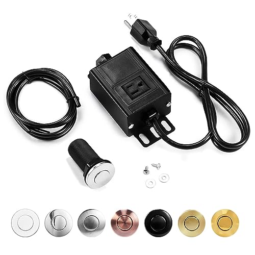 CLEESINK Sink Top Air Switch Kit Garbage Disposal Part by CLEESINK (LONG/3.5", Polished Stainless Steel) - Image 1