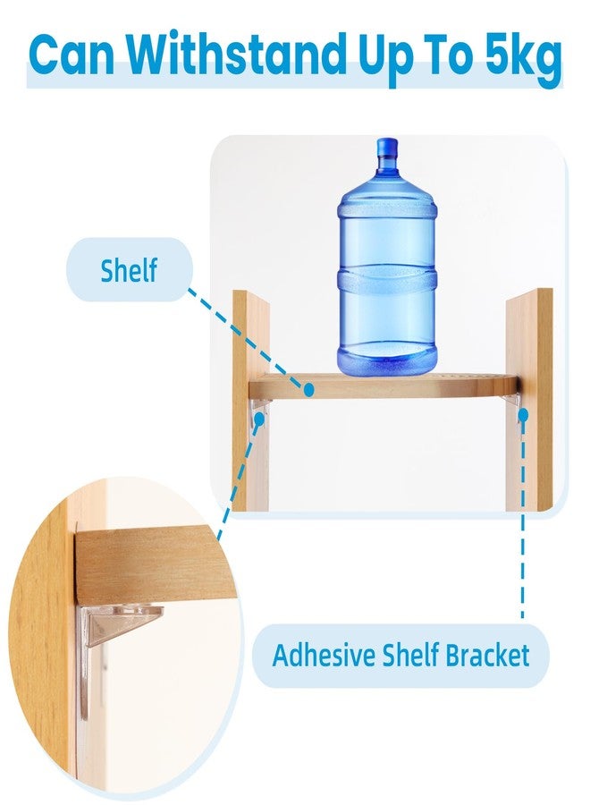 AUGHOA 12 PCS Shelf Support Pegs, Adhesive Shelf Bracket, Cabinet Shelf Clips, Shelf Holder Pins for Book Shelves Shoe Makeup Storage Closet Clapboard Layer - Image 3